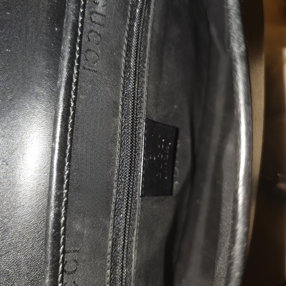 2000s Pre-Loved Vintage GUCCI Jackie O Small Black Leather Purse 100% Tom Ford - Picture 4 of 13